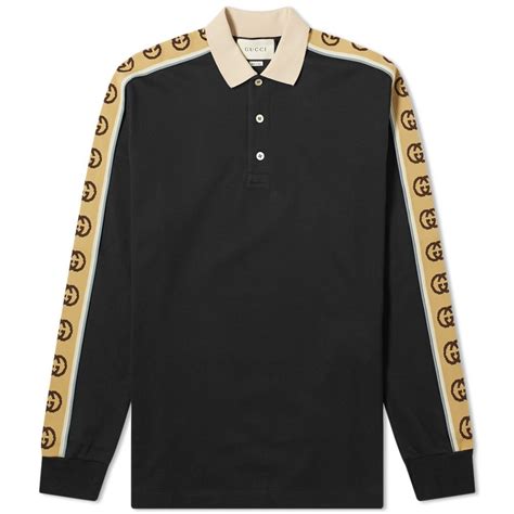 gucci long sleeve shirt with collar|Gucci long sleeve polo shirt.